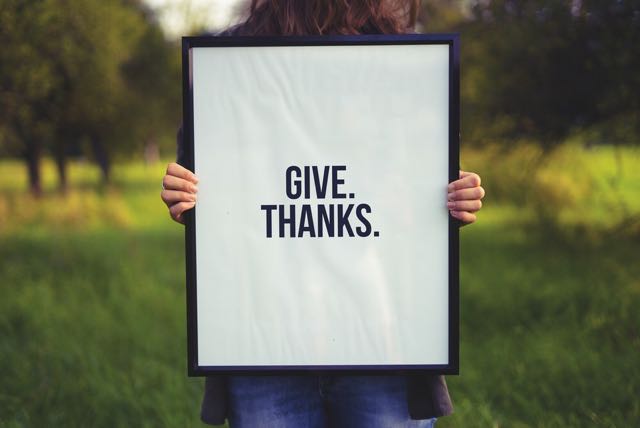 “Give thanks” (Photo by Simon Maage on Unsplash)