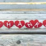 ハートごとにthanksの文字